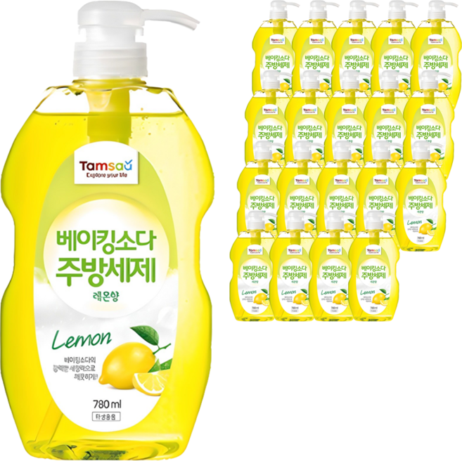 탐사 베이킹소다 주방세제 레몬향, 780ml, 20개