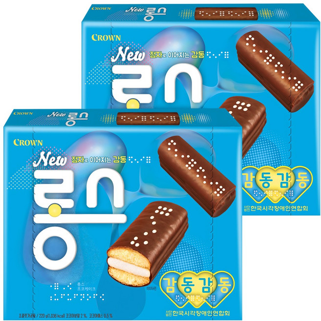 CROWN 皇冠 巧克力棉花糖夾心蛋糕, 220g, 2盒