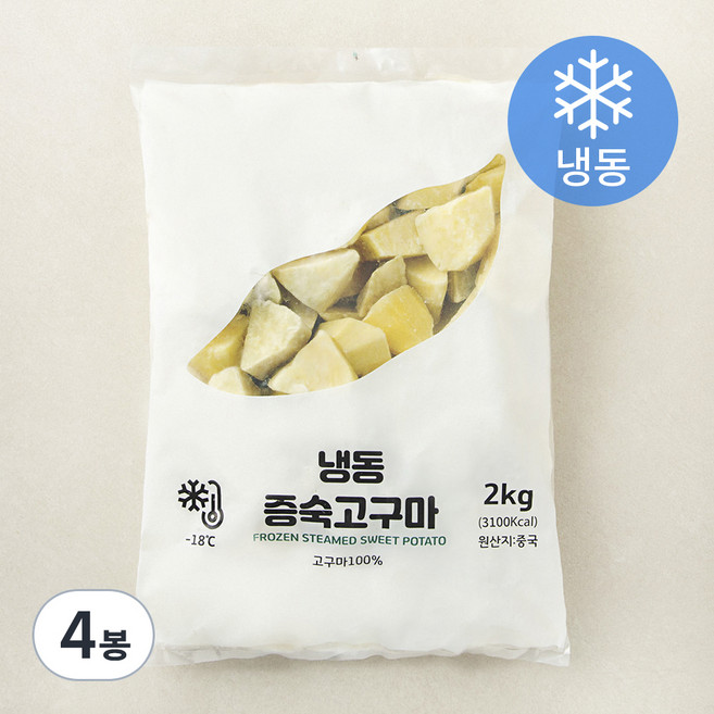 냉동 증숙고구마 (냉동), 2kg, 4봉