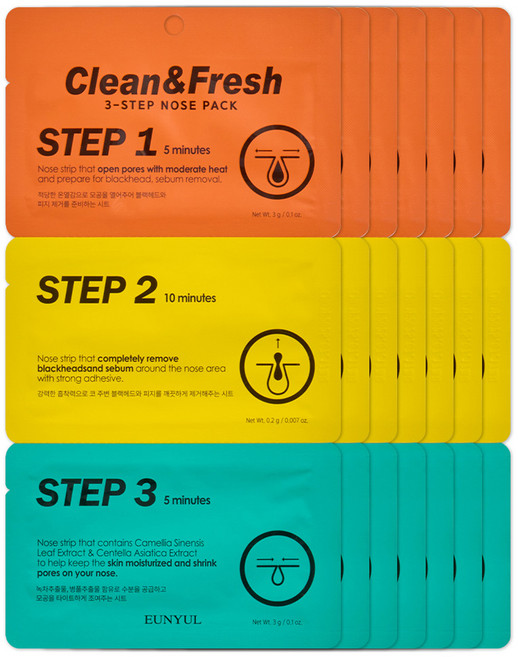 eunyul 三步驟妙鼻貼, 1盒, 7盒