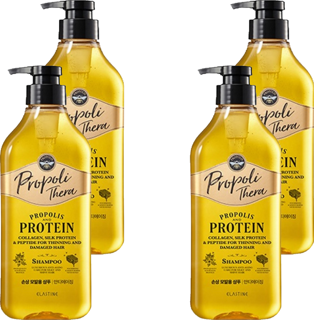 엘라스틴 프로폴리테라 샴푸 힘없는 모발용, 500ml, 4개