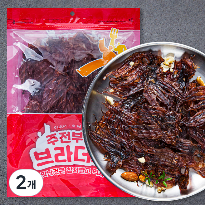 주전부리 브라더스 숏망족 미니대왕발 오징어다리, 190g, 2개