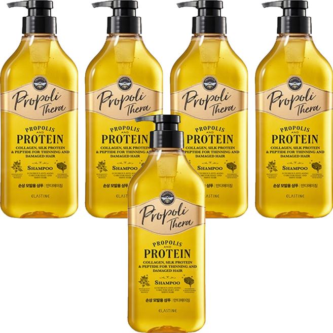 엘라스틴 프로폴리테라 샴푸 힘없는 모발용, 500ml, 5개