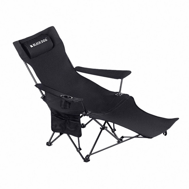 BLACK DOG 黑狗 慢享折疊躺椅, 夜幕黑, 1個