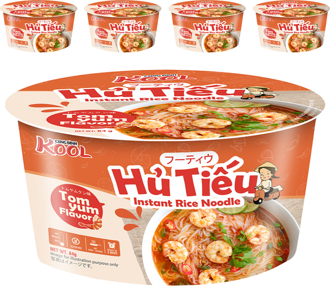 CUNG DINH KOOL 泰式酸辣河粉 84g Q彈滑順, 5入