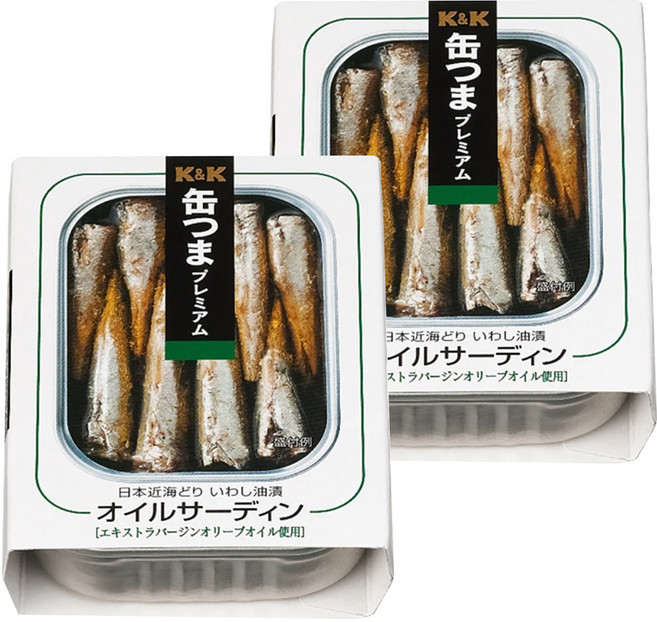 K&K 油浸沙丁魚, 105g, 2罐