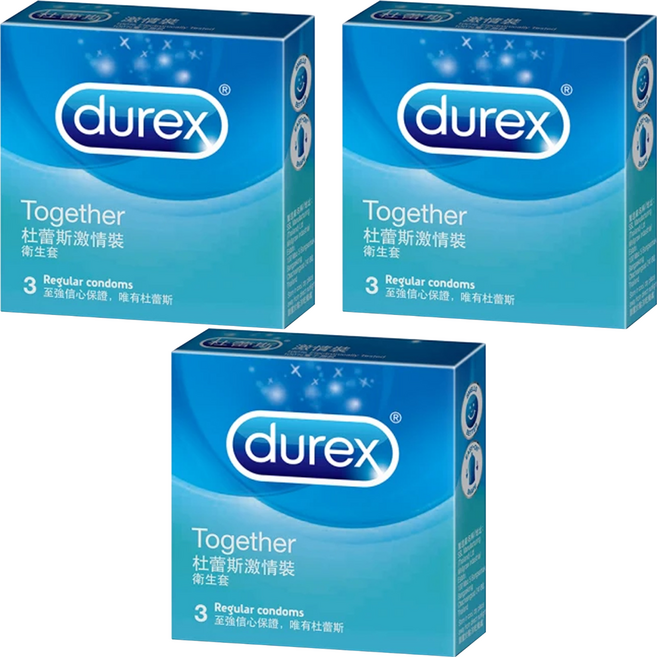 durex 杜蕾斯 激情裝衛生套 闊度52.5mm, 3個, 3盒