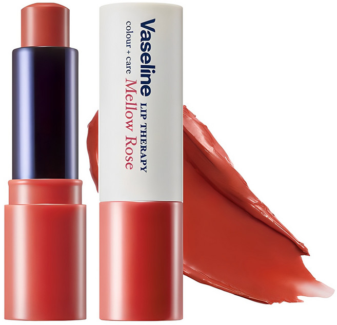 바세린 립 테라피 컬러 케어 립밤, 03 멜로우 로즈, 4.2g, 1개