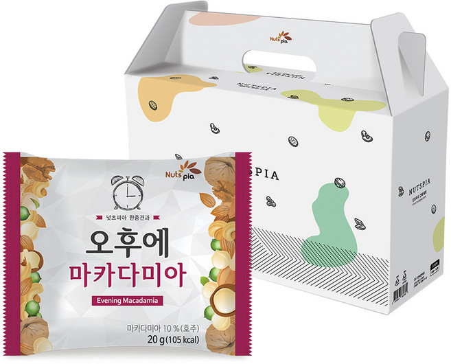 넛츠피아 한줌견과 오후에 마카다미아 견과 선물세트, 1kg, 1개