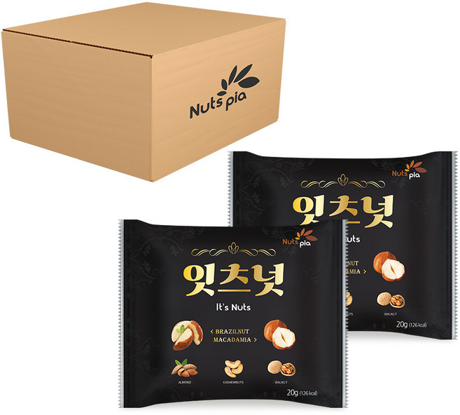 넛츠피아 잇츠넛 하루견과, 20g, 60개
