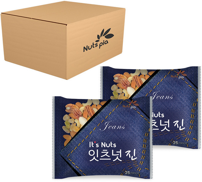 넛츠피아 잇츠넛 프리미엄 진 하루견과, 25g, 60개