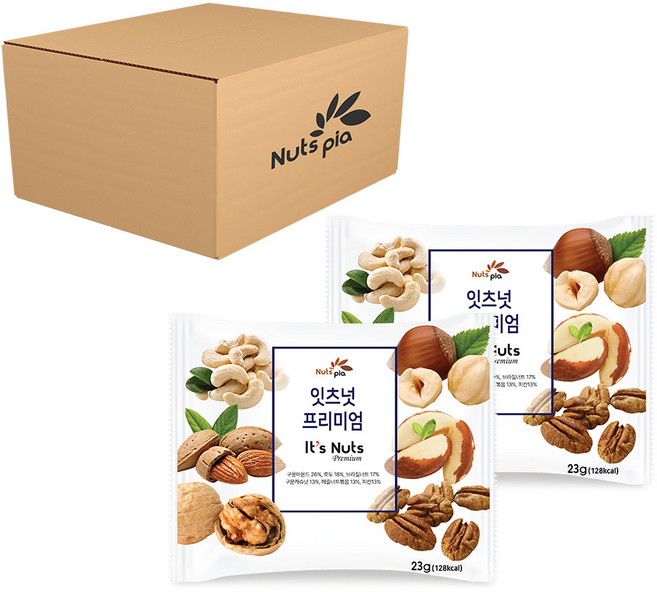 넛츠피아 잇츠넛 프리미엄 하루견과 1.38kg, 60개