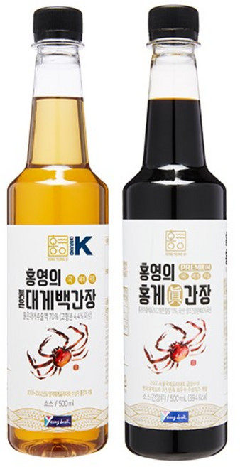 홍영의 간장 선물세트 붉은대게백 500ml + 홍게진 500ml, 1세트