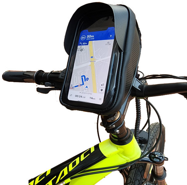 힙앤바디 자전거 핸드폰 거치대, 블랙, 1개