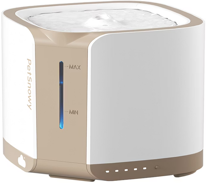 PetSnowy 寵物智能飲水機, 咖白 極光藍, 1個