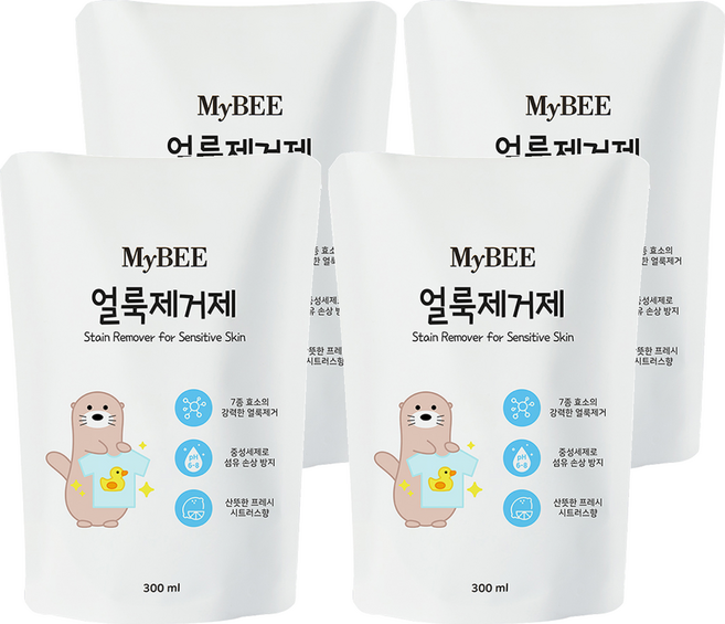 마이비 얼룩제거제 리필, 300ml, 4개