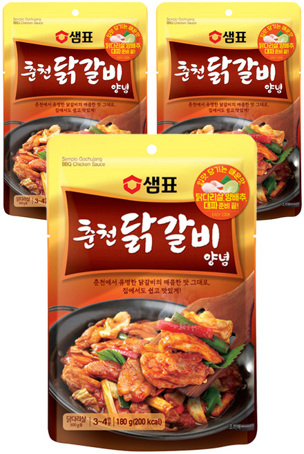 샘표 춘천닭갈비 양념소스, 180g, 3개