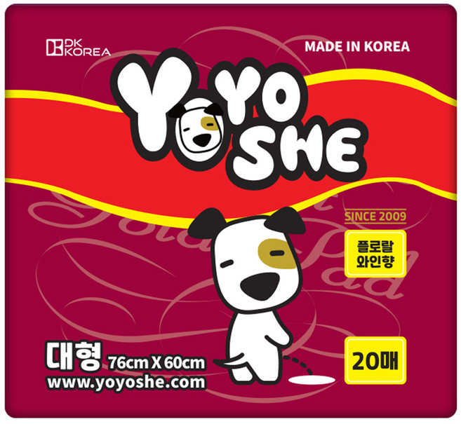 요요쉬 반려견용 배변패드 플로랄와인향, 20개입, 1개