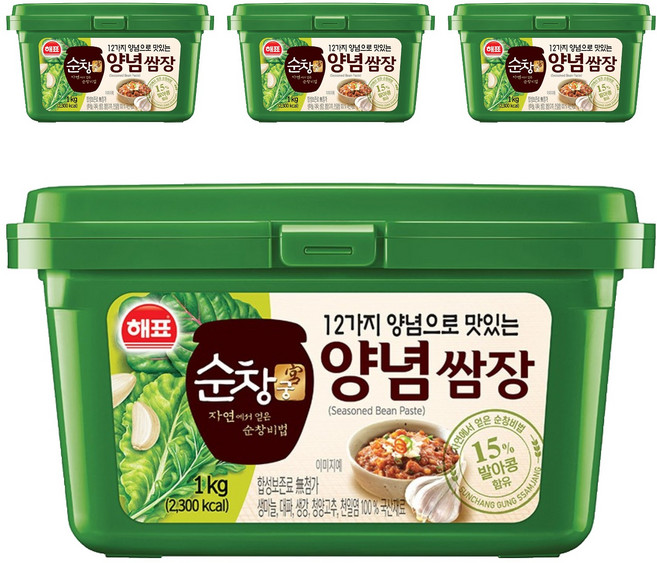 Haepyo 12種調味包飯醬, 1kg, 4個