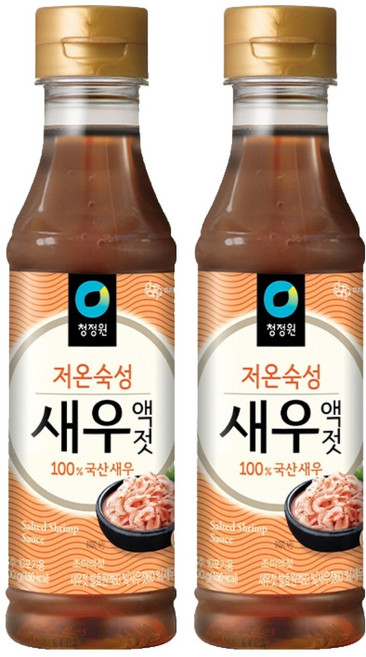 청정원 저온숙성 새우액젓, 500g, 2개