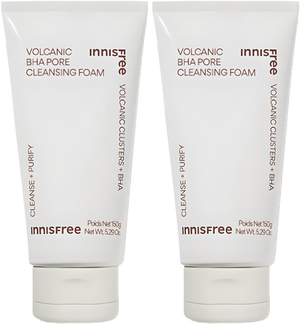 INNISFREE BHA火山泥毛孔調理潔面乳, 150g, 2條