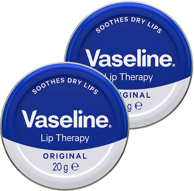 Vaseline 凡士林 護唇膏 圓鐵罐, 原味, 20g, 2件