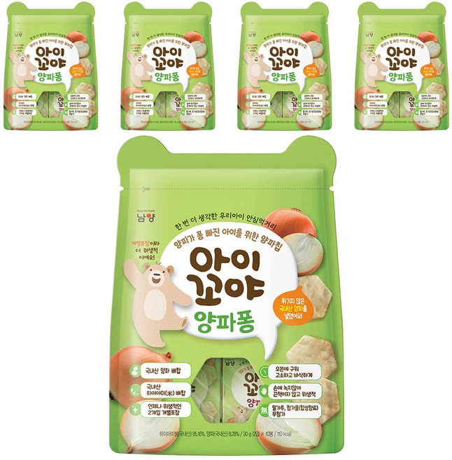 아이꼬야 양파퐁 과자, 30g, 5개, 양파 - 쿠팡