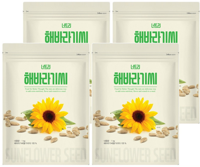 너트리 해바라기씨, 1kg, 4개