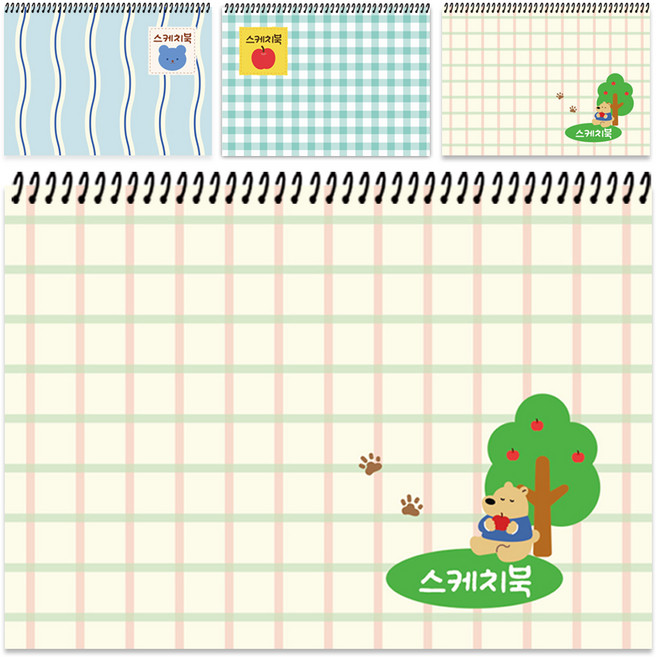 DGRM 대용량 스케치북 130g 랜덤발송, 8절, 4개, 36매