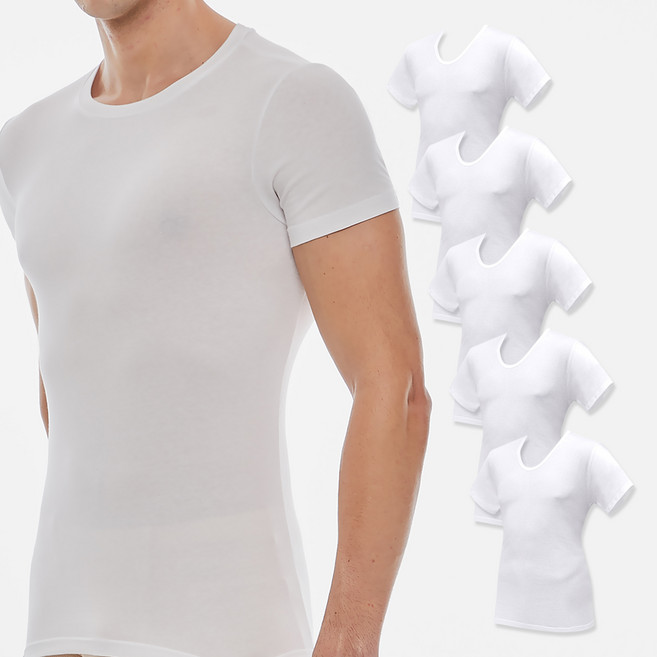 보디가드 남성용 통기성 순면 반팔 런닝 5p