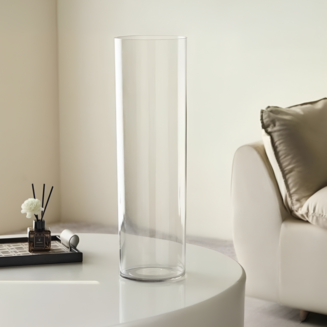 비비드하우스 깨지지 않는 대형 화병, 투명