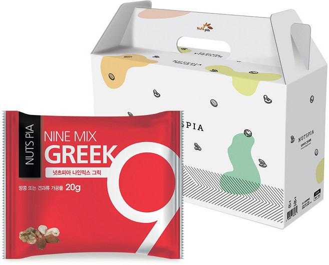 넛츠피아 나인믹스 그릭 하루견과, 20g, 50개