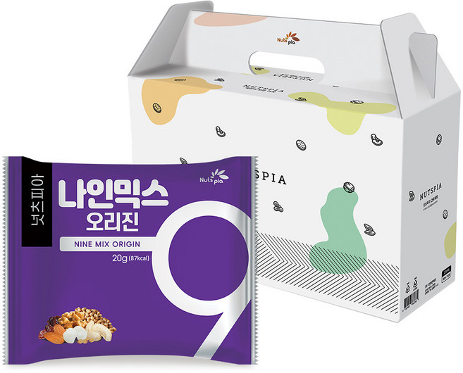 넛츠피아 나인믹스 오리진 하루견과, 1kg, 1박스