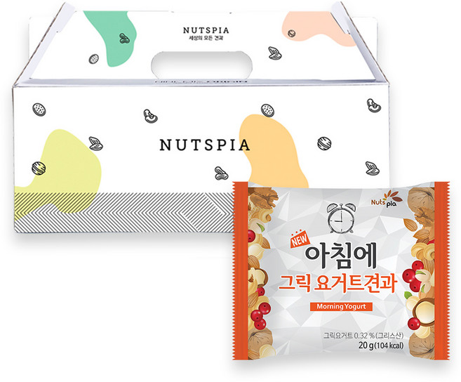 넛츠피아 뉴 아침에 그릭요거트 하루견과, 20g, 25개