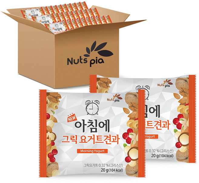 넛츠피아 뉴 아침에 그릭요거트 하루견과, 20g, 100개
