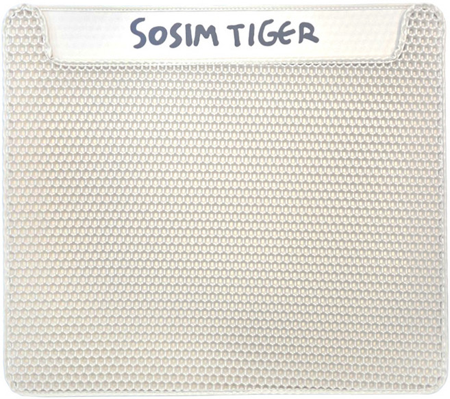 소심한호랑이 고양이 와플 모래 매트, 아이보리, 1개
