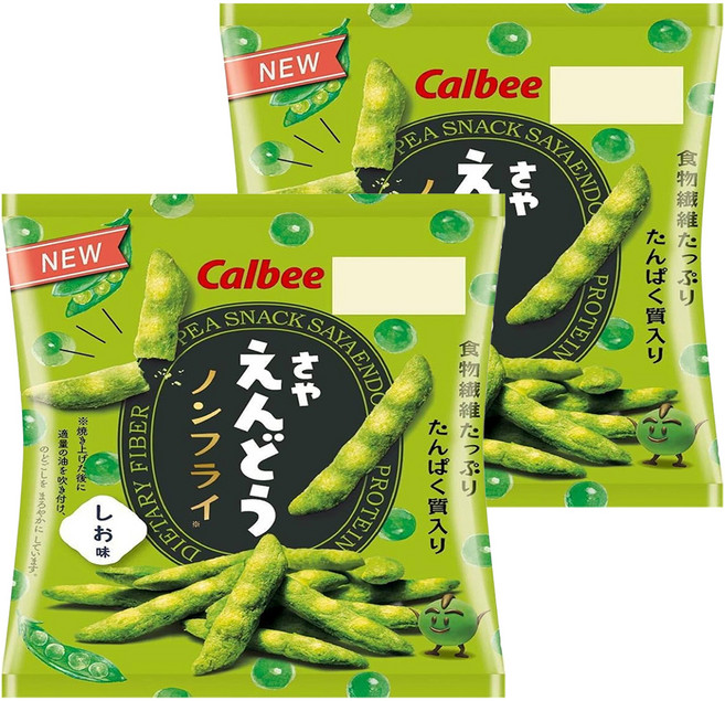 Calbee 卡樂比 豌豆條 鹽風味, 61g, 2包