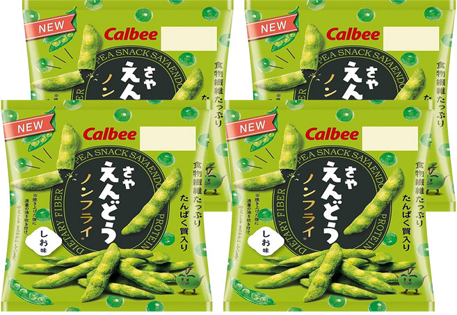Calbee 卡樂比 豌豆條 鹽風味, 61g, 4包