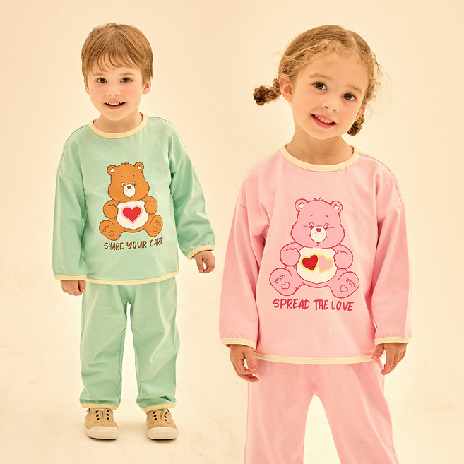 Care Bears 兒童 Share Your Care 撞色寬鬆版上下套裝