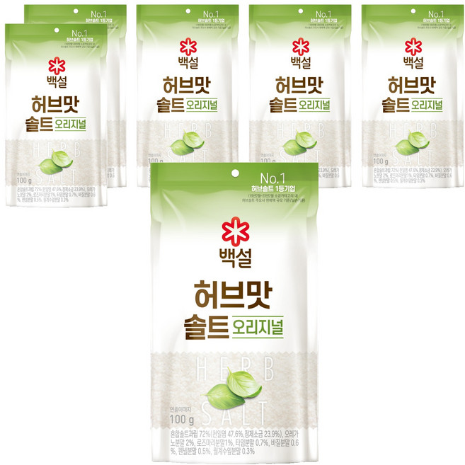 백설 허브솔트오리지널, 100g, 6개
