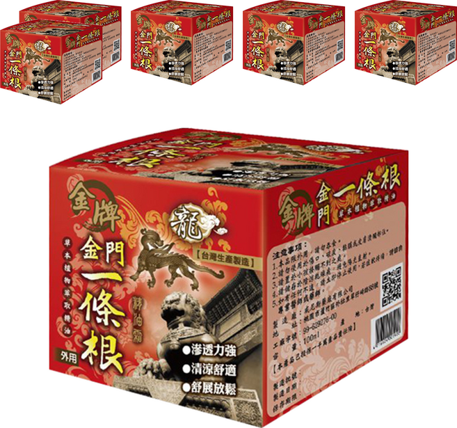 venice 威尼斯 龍牌 金牌 金門一條根精油霜 清涼型, 1個, 6罐