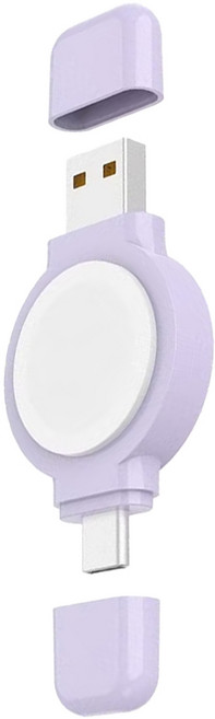 PhotoFast 銀箭資訊 SPIN Charge 手錶磁吸無線疾速雙頭充, 紫色, 1個