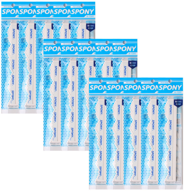 스포니 배드민턴 소프트핏 오버그립 N-1000, 화이트, 15개