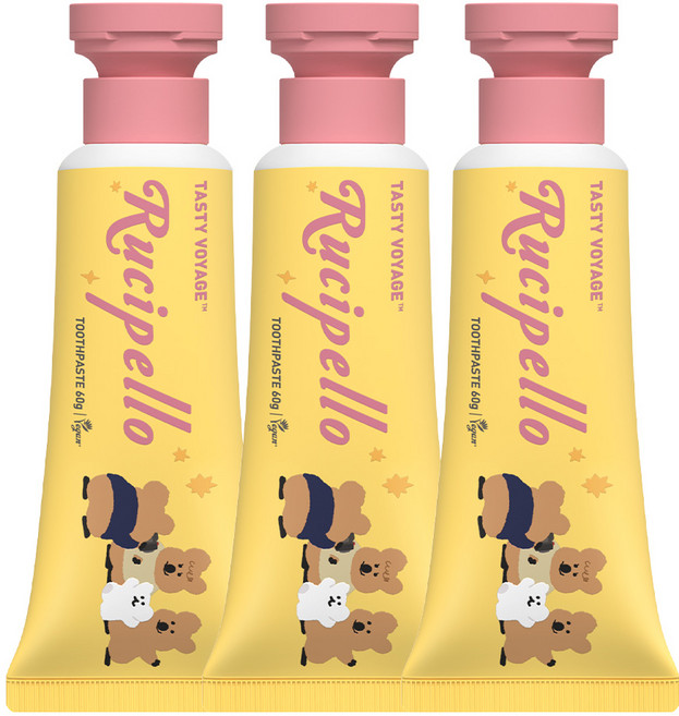 루치펠로 울라울라 어린이 저불소 치약, 60g, 3개입, 1개