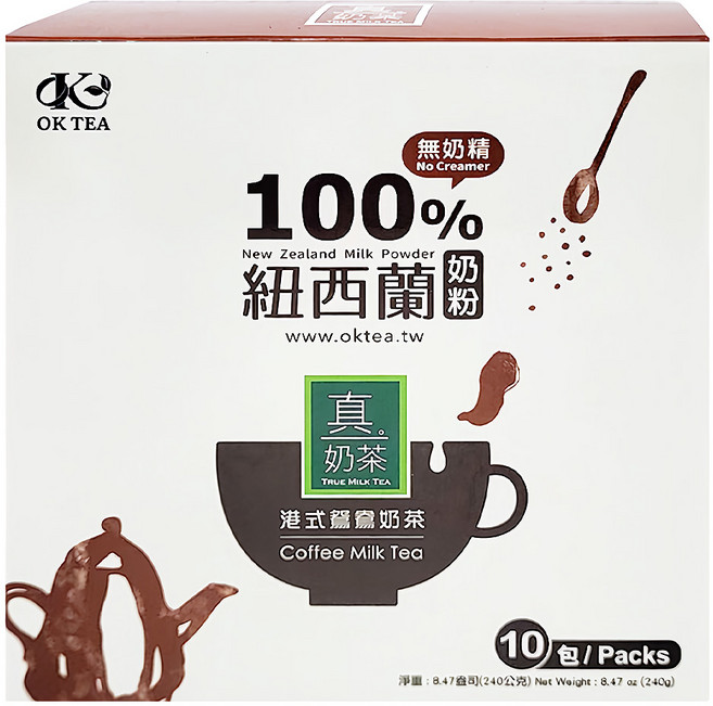 歐可茶葉 港式鴛鴦奶茶, 24g, 10包, 1盒