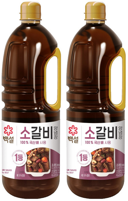 백설 소갈비 양념, 2.05kg, 2개