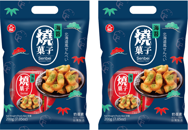 九福 海苔燒果子, 200g, 2袋