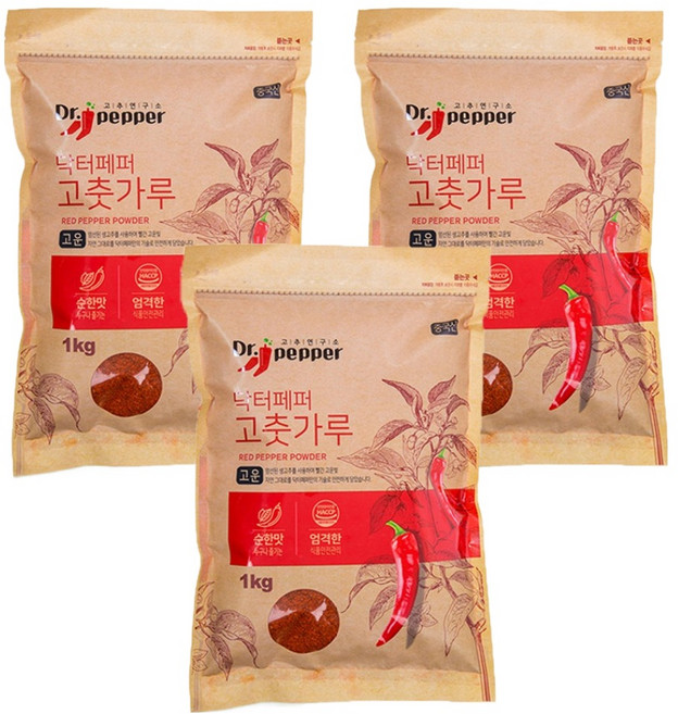 Dr.pepper 細辣椒粉, 1kg, 3包