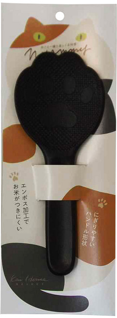 KAI 貝印 House DH-2723 貓咪掌印飯杓 耐熱110度 尺寸: 27 x 11 x 1 cm, 黑色, 1支
