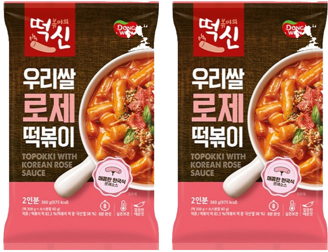The God Of Tteokbokki 玫瑰醬刀削麵年糕, 2個, 360克
